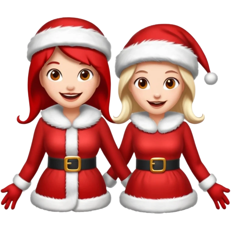Make an emoji of a couple but as Santa Claws and female Santa Claws emoji