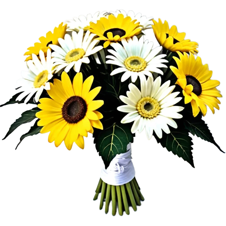 букет из только ромашек полевых маленьких  emoji