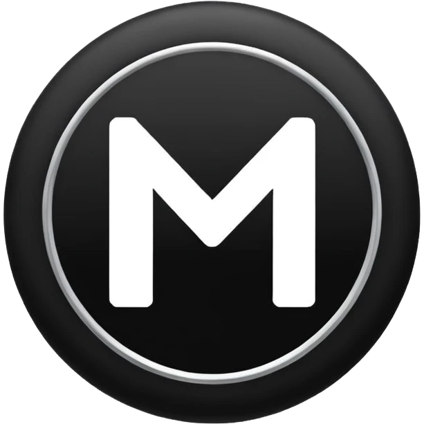 Black circle with “MB” written on in the middle of it. Nothing else no holes or anything. emoji