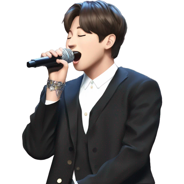 Jungkook singing on stage emoji