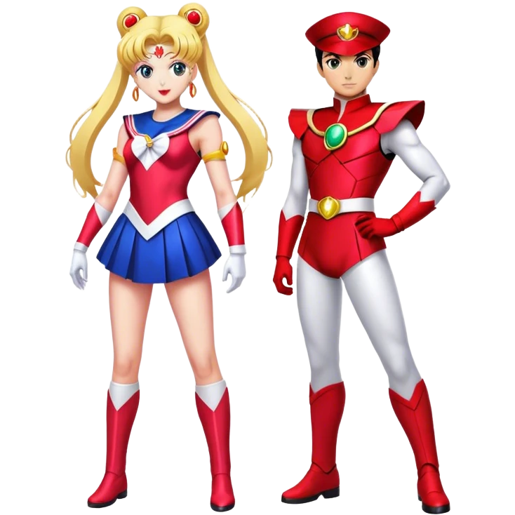 Sailormoon  Redranger  full body  emoji
