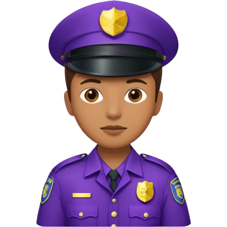 police with purple uniform emoji