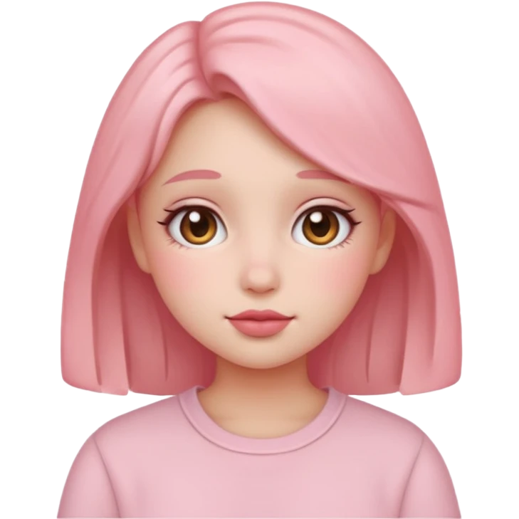 “Emoji girl, soft girl aesthetic, pink blush emoji