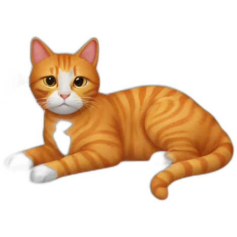 ginger cat on bed emoji