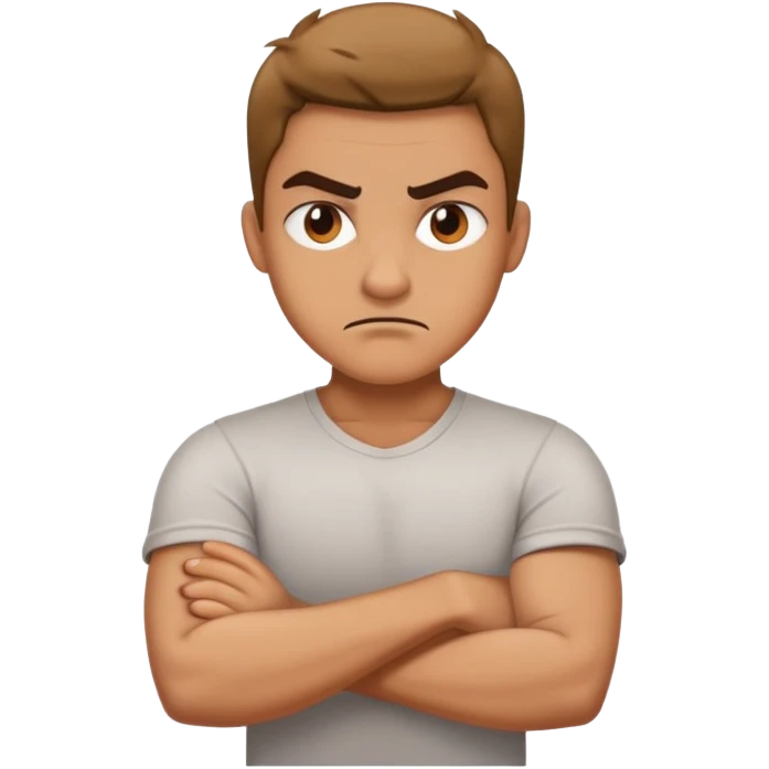 Mad face crossing arms emoji