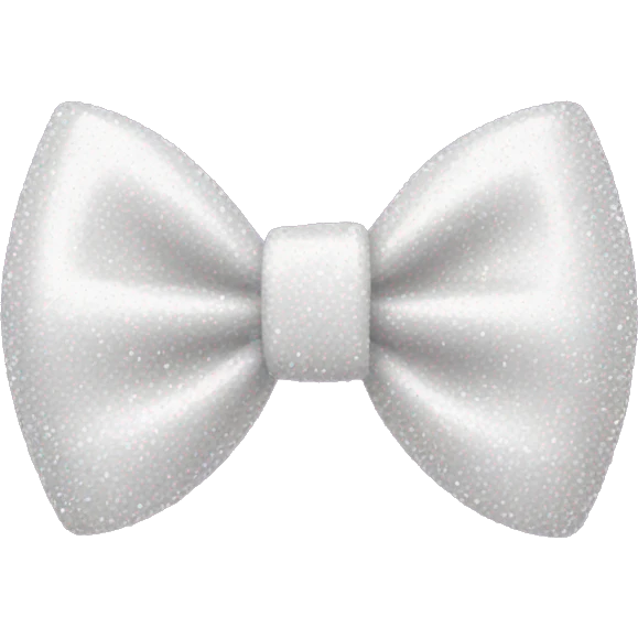 White Glitter bow emoji