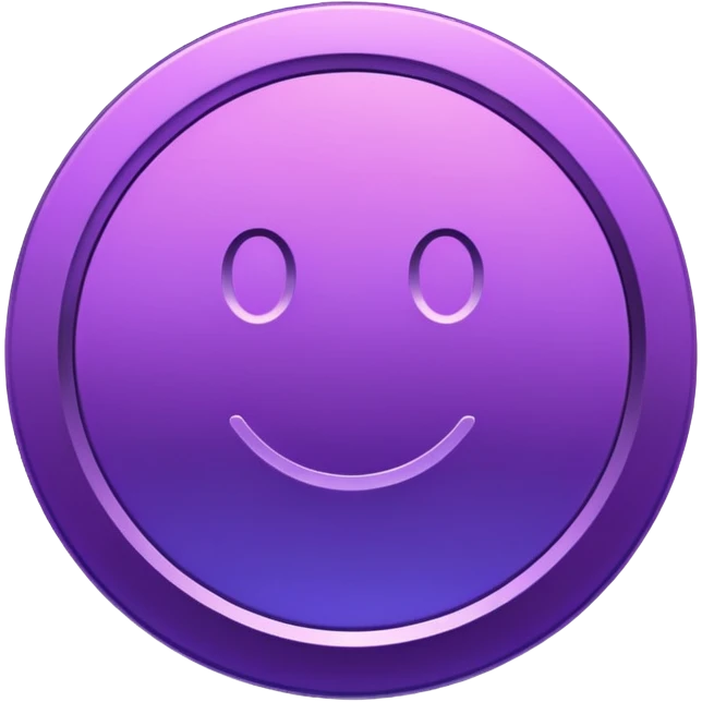 Purple modern Gradient coin 3d emoji