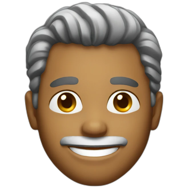 Man with a smiling face emoji