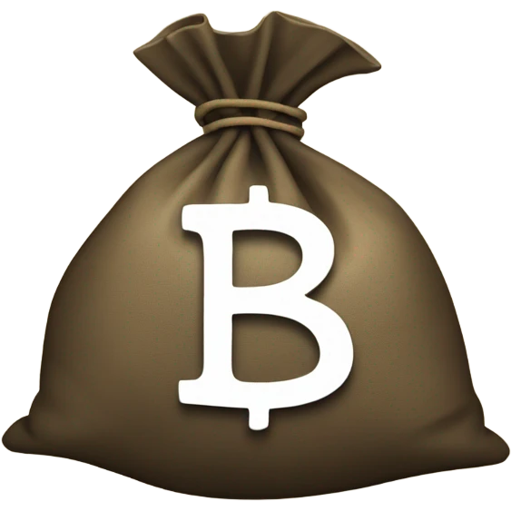 Money bag dollar sign letter b emoji