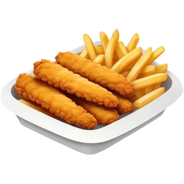 Crispy Chicken Strips and french fries emoji