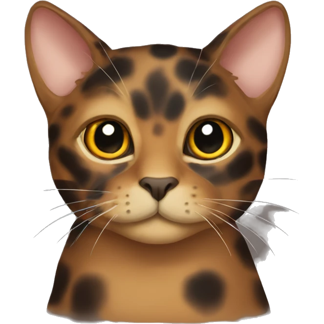 Tortoise shell colored cat emoji