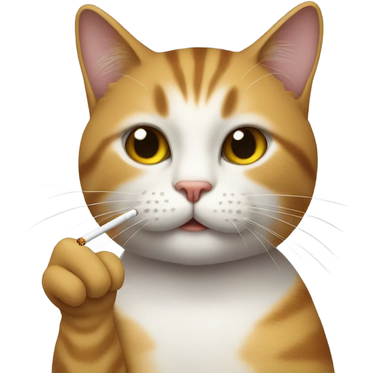 Cat smoking emoji