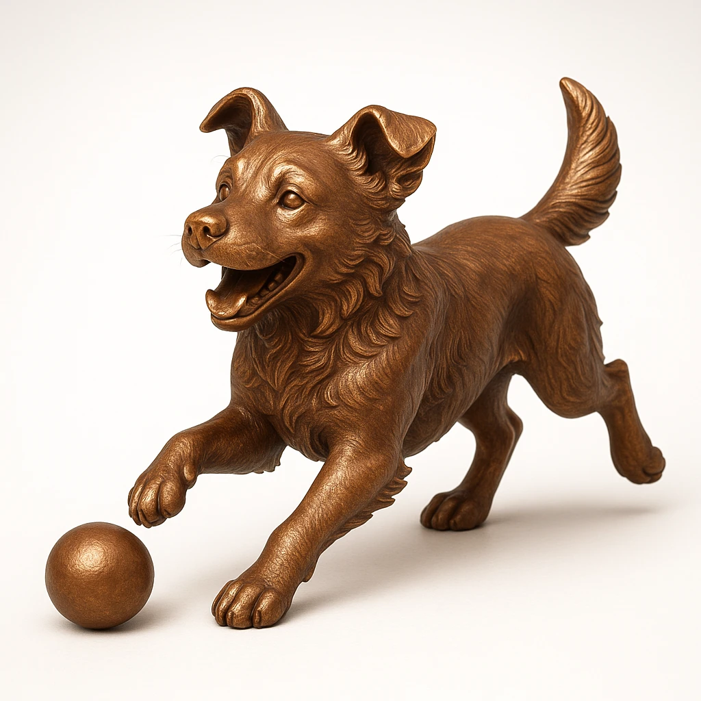 happy dog running after ball emoji