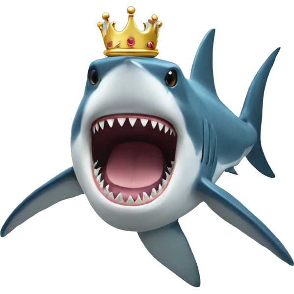 shark with a crown emoji