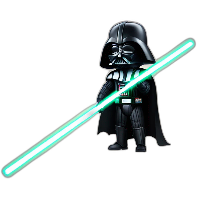 Darth Vader with his lightsaber emoji