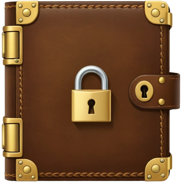 vintage diary with lock emoji
