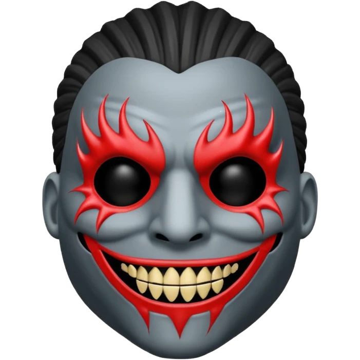 Um emoji gotico com a máscara de espinhos do slipknot emoji