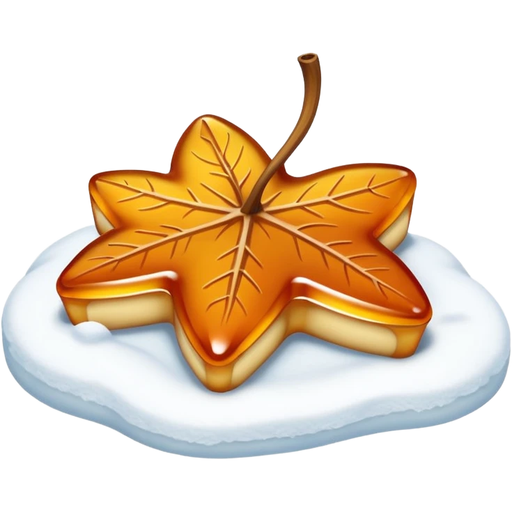 maple taffy line on snow emoji