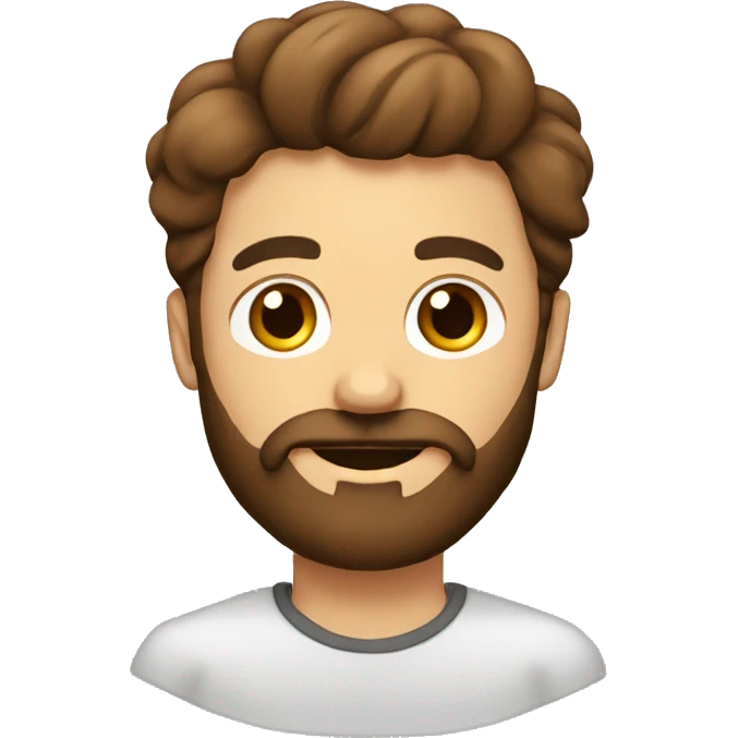 Homme chatain avec une barbe emoji