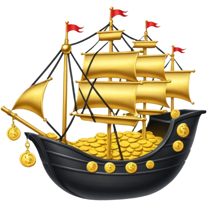 una galera de mago llena de dinero emoji