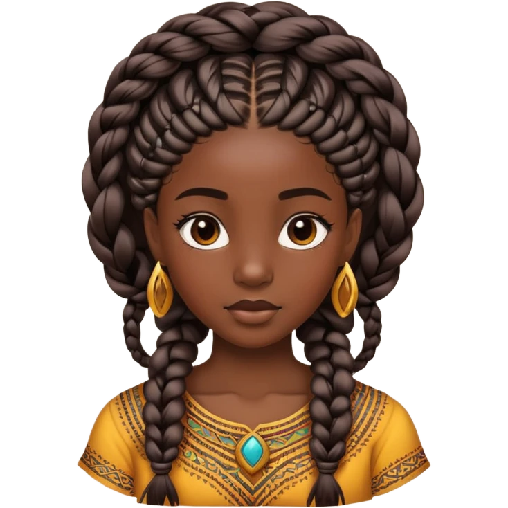 Back of the african girls head emoji