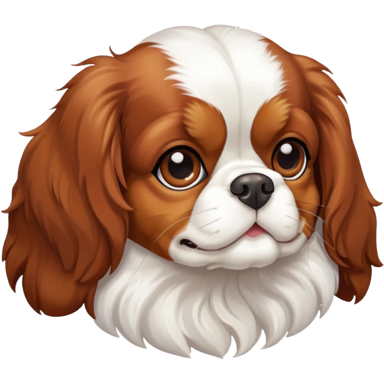 Cavalier King Charles spaniel brown and white emoji