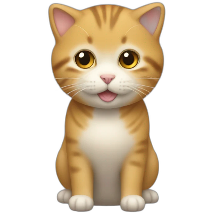 Chat sur le dos d’un hamester emoji