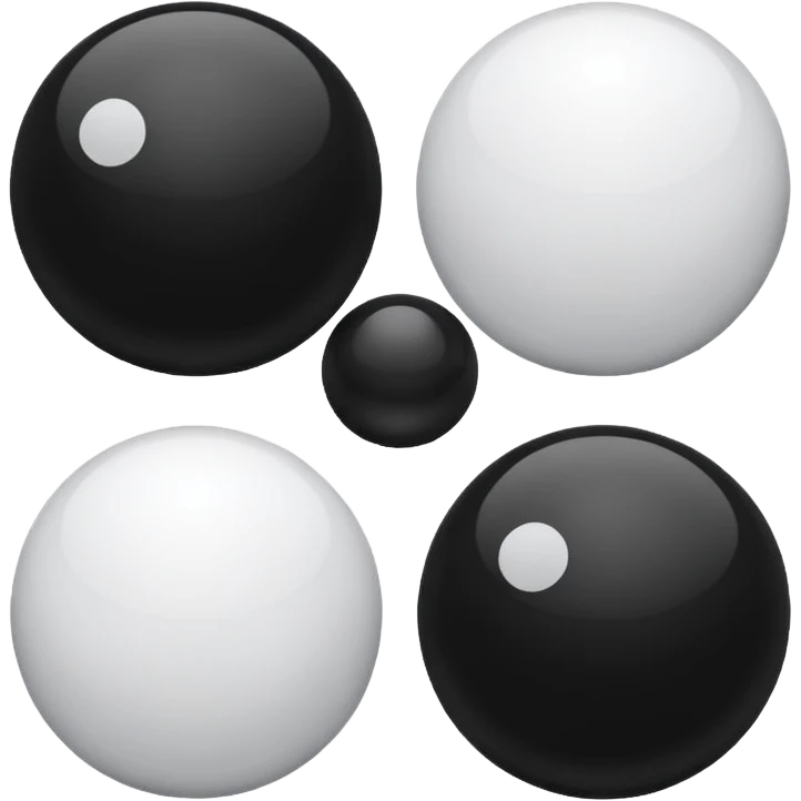 create an image that symbolizes the black and the white, like a dichotomy emoji