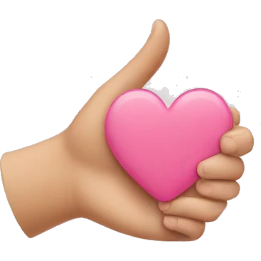 Hand small heart on pinky emoji