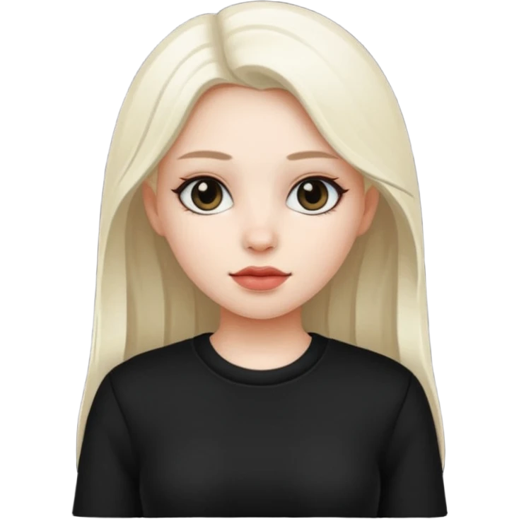 girl be white and be wering black emoji