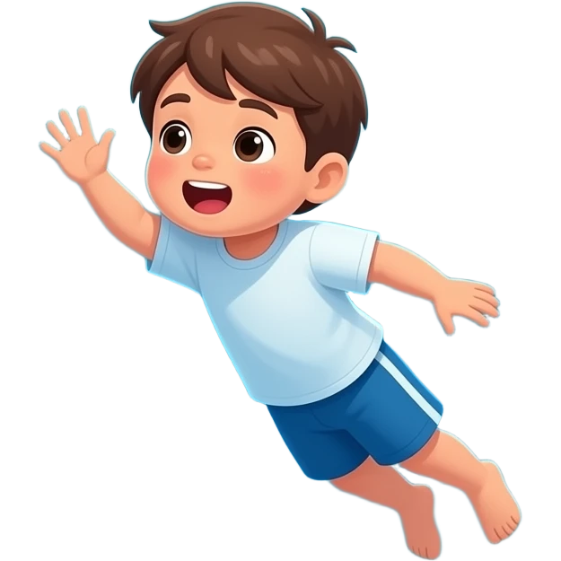 child holding breath under water emoji