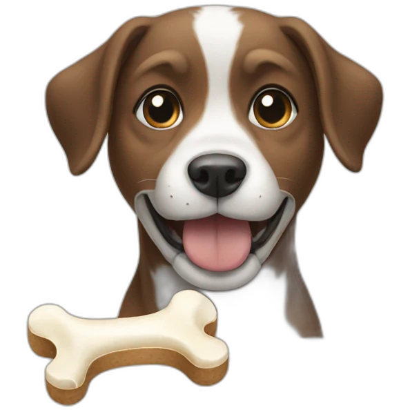 Dog eating bone  emoji