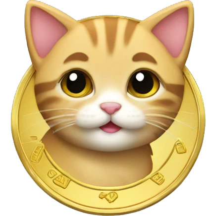 Cute kitten coin  emoji