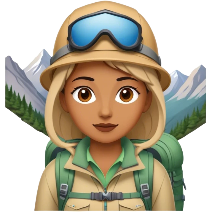 A woman in the mountains emoji