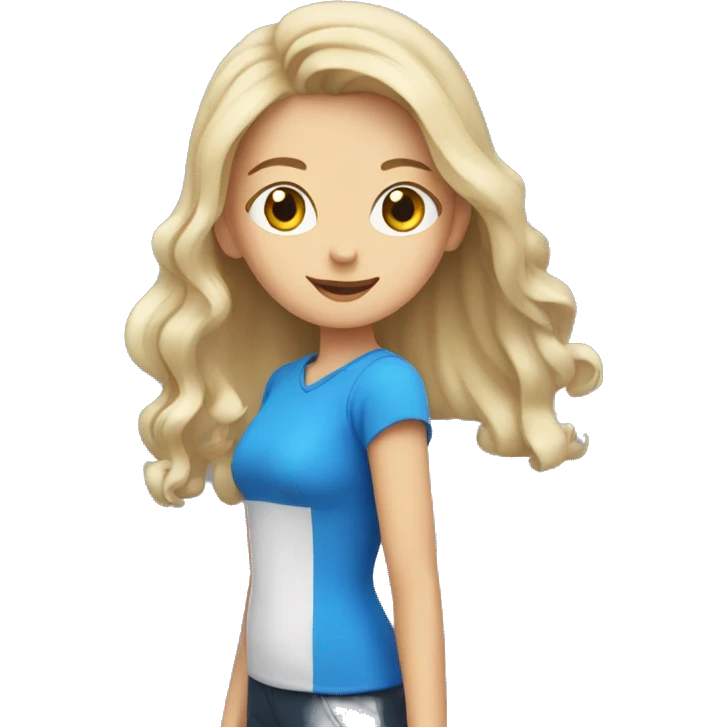 Ishowspeed with a girl with a blue top emoji