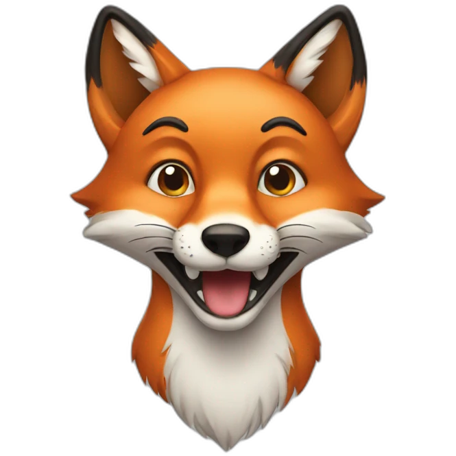 Fox with mustache emoji