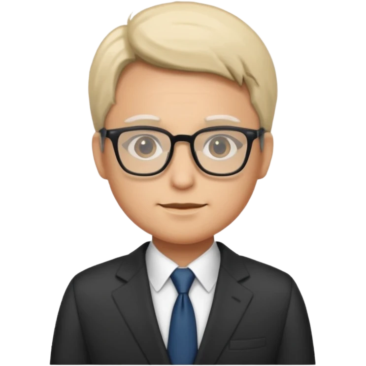 Person in suits wearing glasses emoji