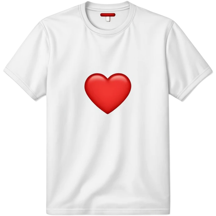 plain white shirt featuring red W in the center emoji