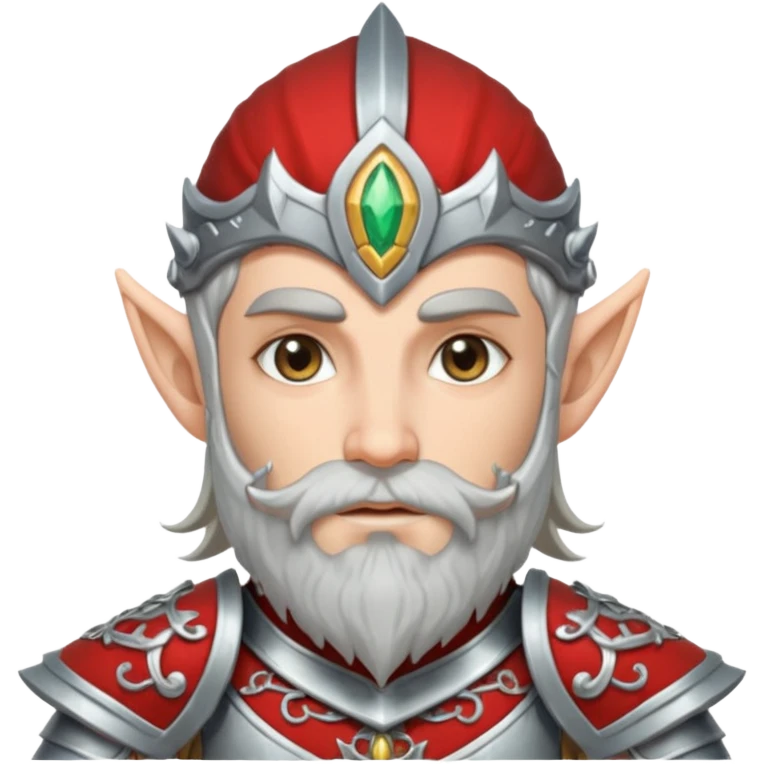 Bearded warrior elf in armor emoji