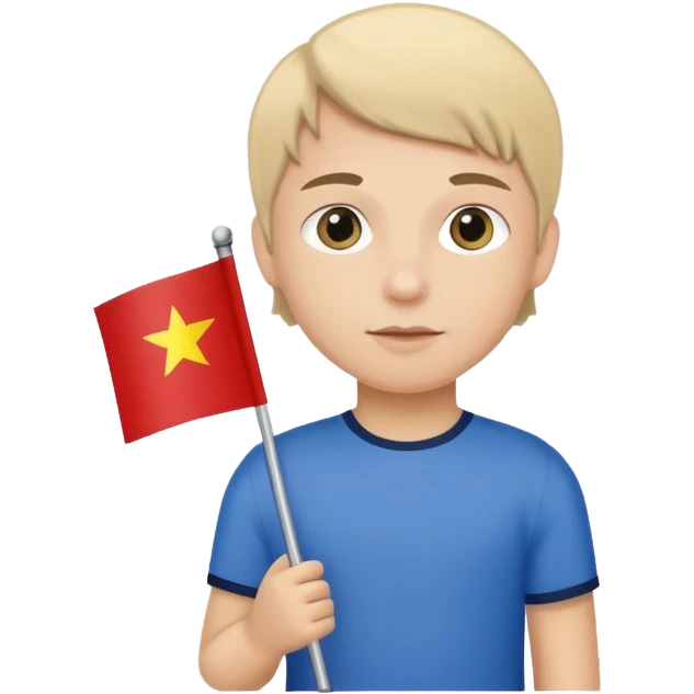 Flag holder kid emoji
