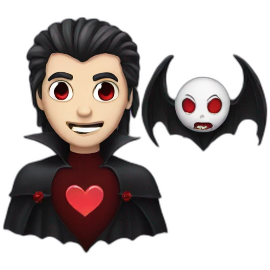 Vampire in love emoji