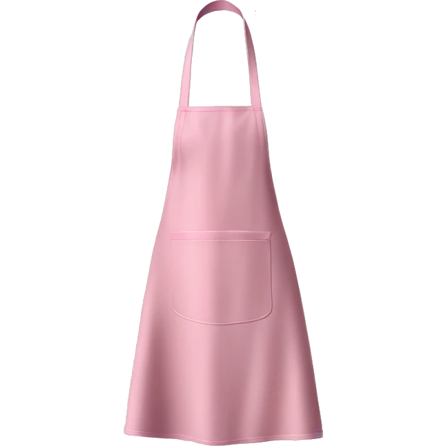Realistic isolated light pink kitchen apron  emoji