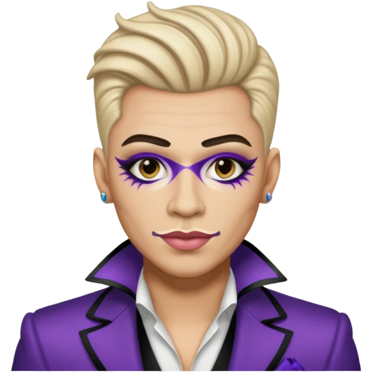 drag king fabulous makeup emoji