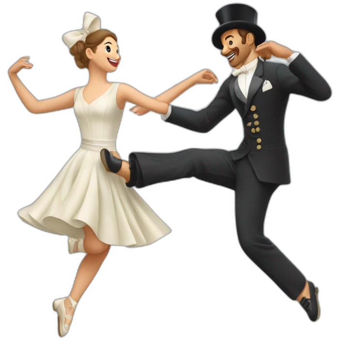 Crêpe bretonne qui danse le lindy hop emoji