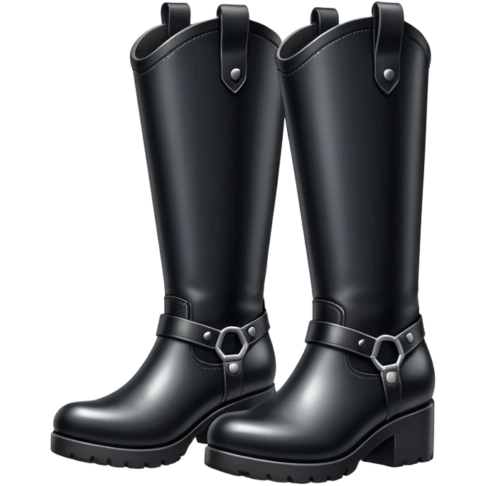 High black boots  emoji