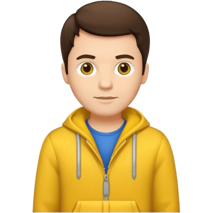brunette man with yellow dutch clothing emoji