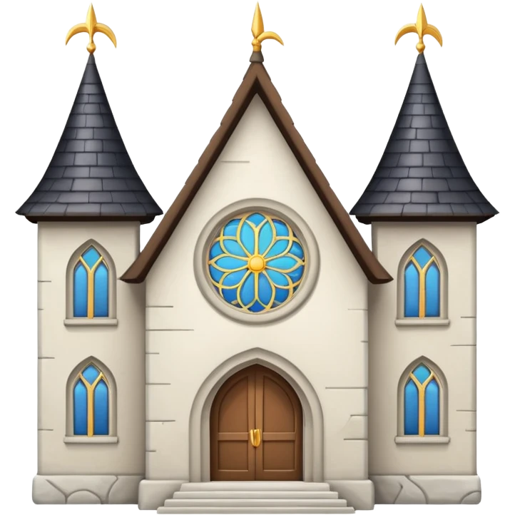 simple magic school, low detail, white building emoji