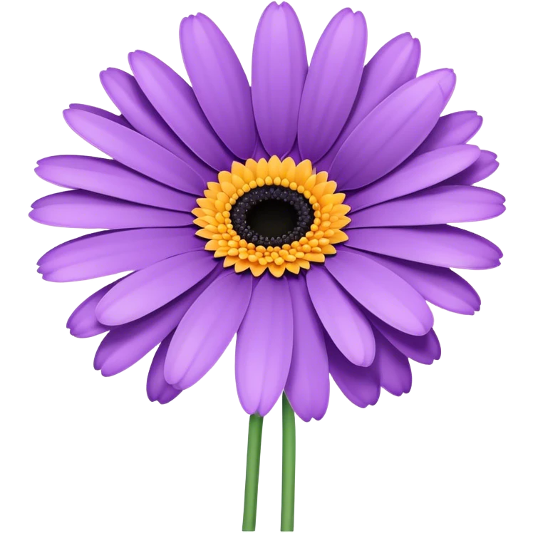 single Lavender Gerbera Daisy, straight stem emoji