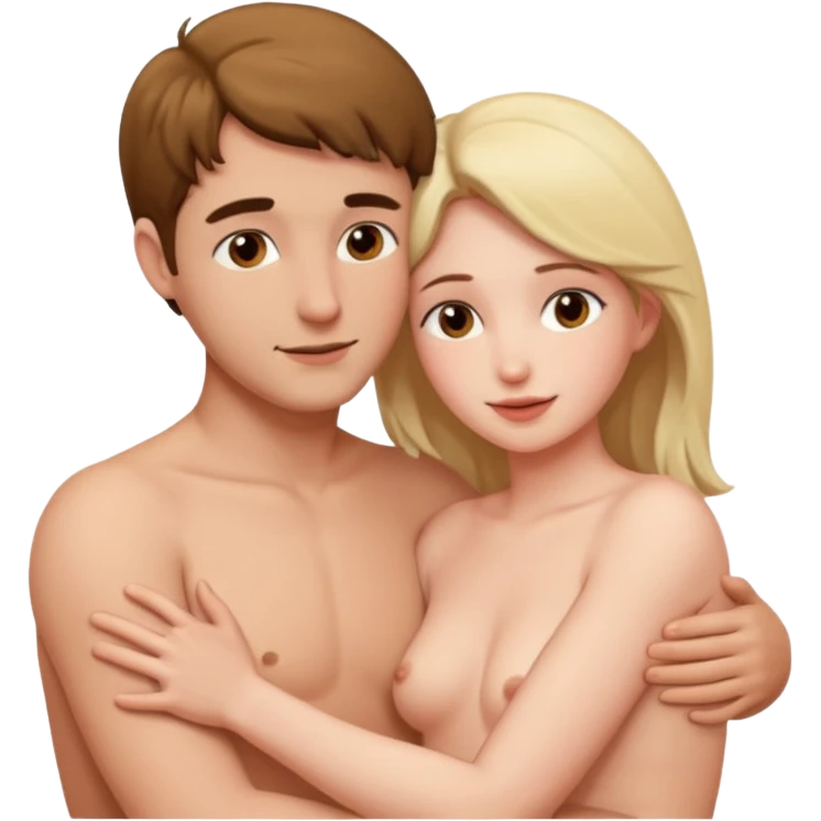 smiley d'un homme et une femme nus emoji