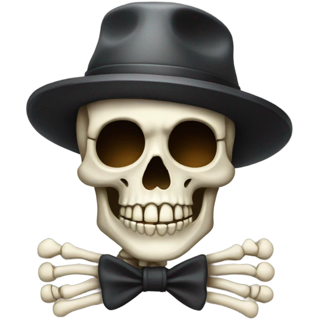 Skeleton wearing hat emoji